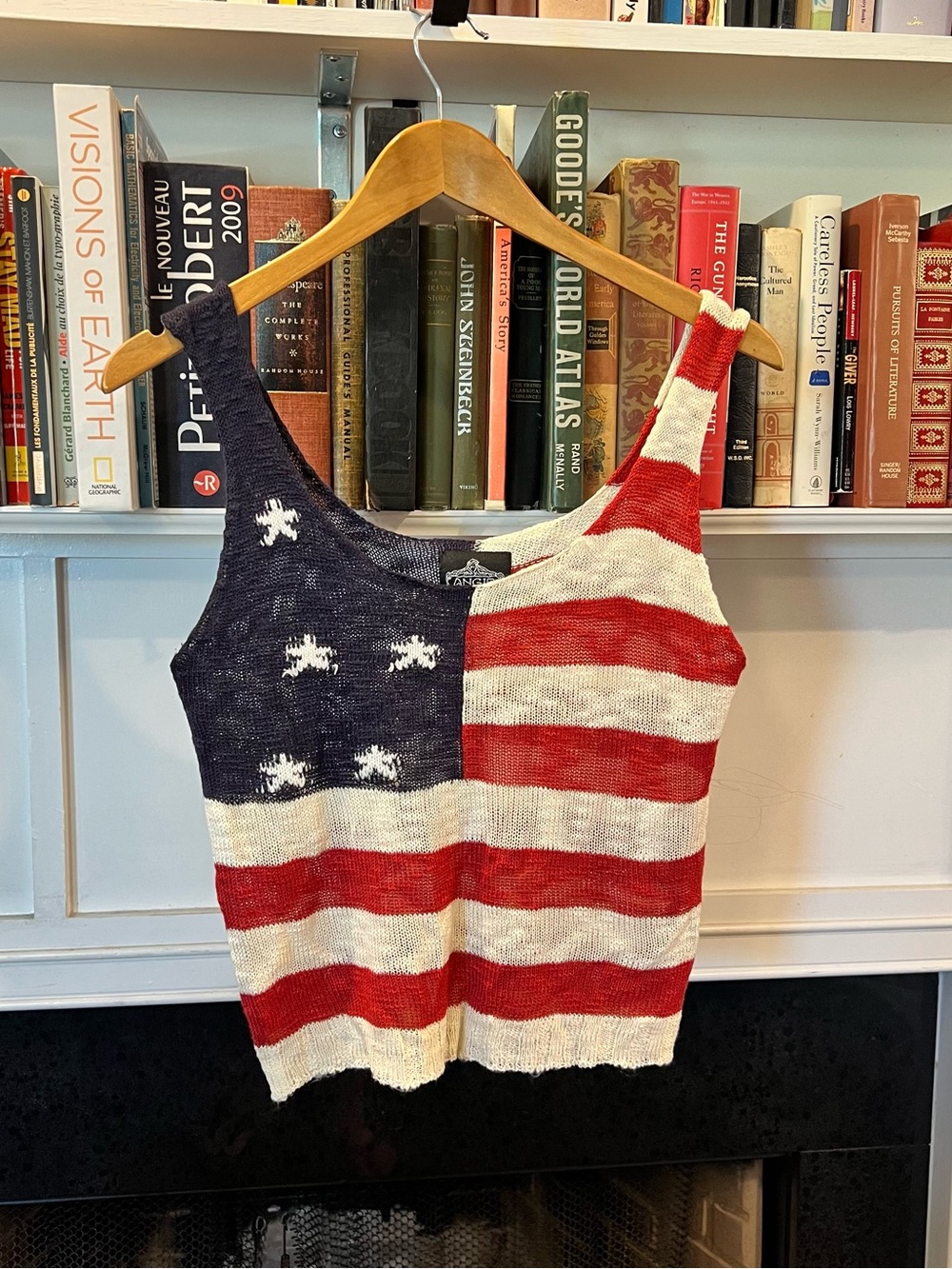 Angie American Flag Knit Women's Tank Top